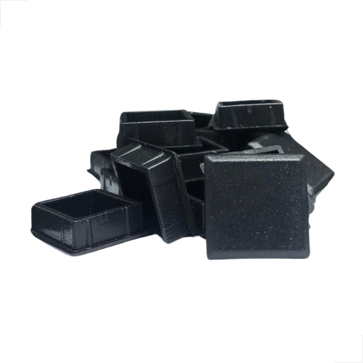 Tampa Plasticas Para Tubo Alumínio 25x25 Preto 10 Unidades