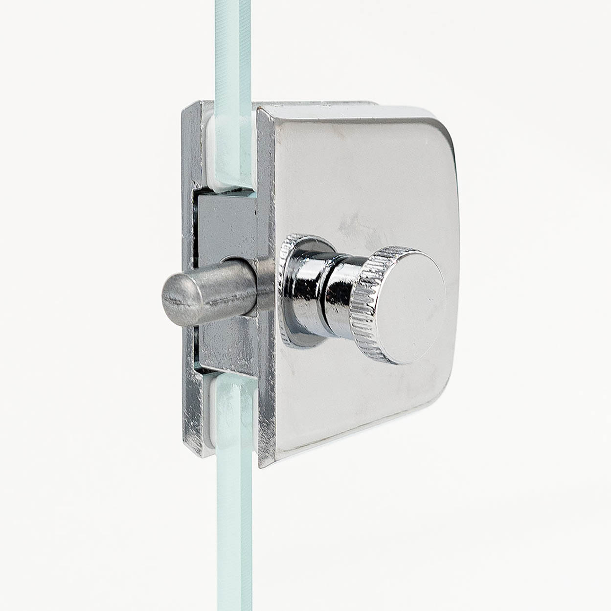 Trinco Trava 1 Rolete P/ Porta Ou Box De Vidro 1529 Cromado