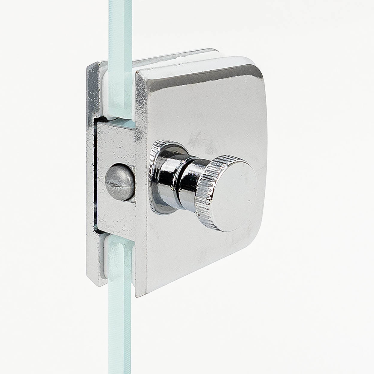 Trinco Trava 1 Rolete P/ Porta Ou Box De Vidro 1529 Cromado