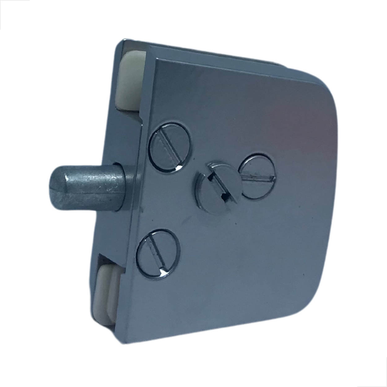 Trinco Trava 1 Rolete P/ Porta Ou Box De Vidro 1529 Fosco