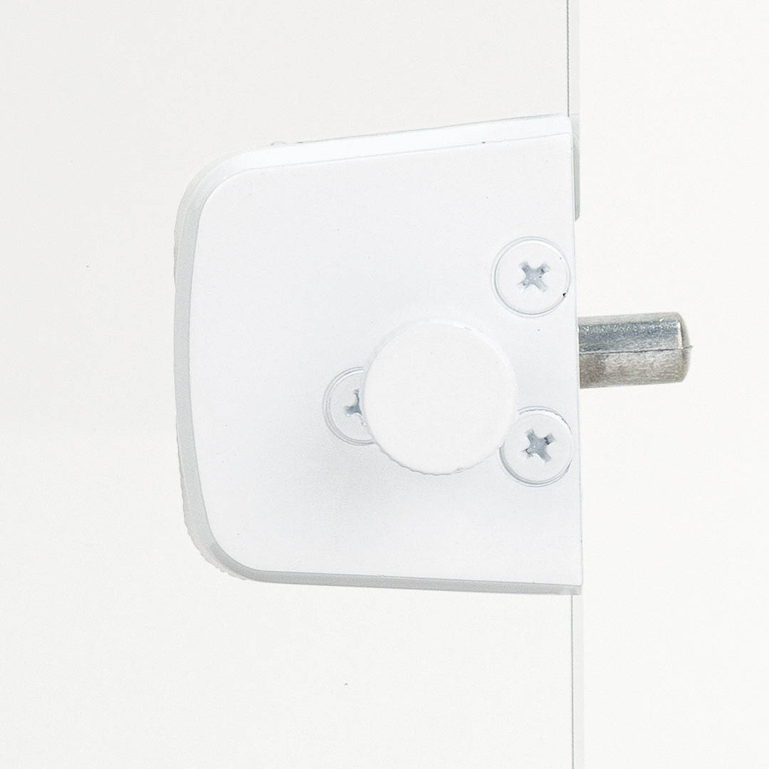 Trinco Trava 2 Roletes P/ Porta Ou Box De Vidro 1529 Branco