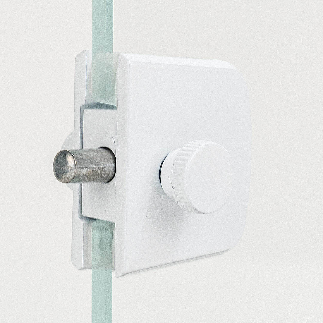 Trinco Trava 2 Roletes P/ Porta Ou Box De Vidro 1529 Branco