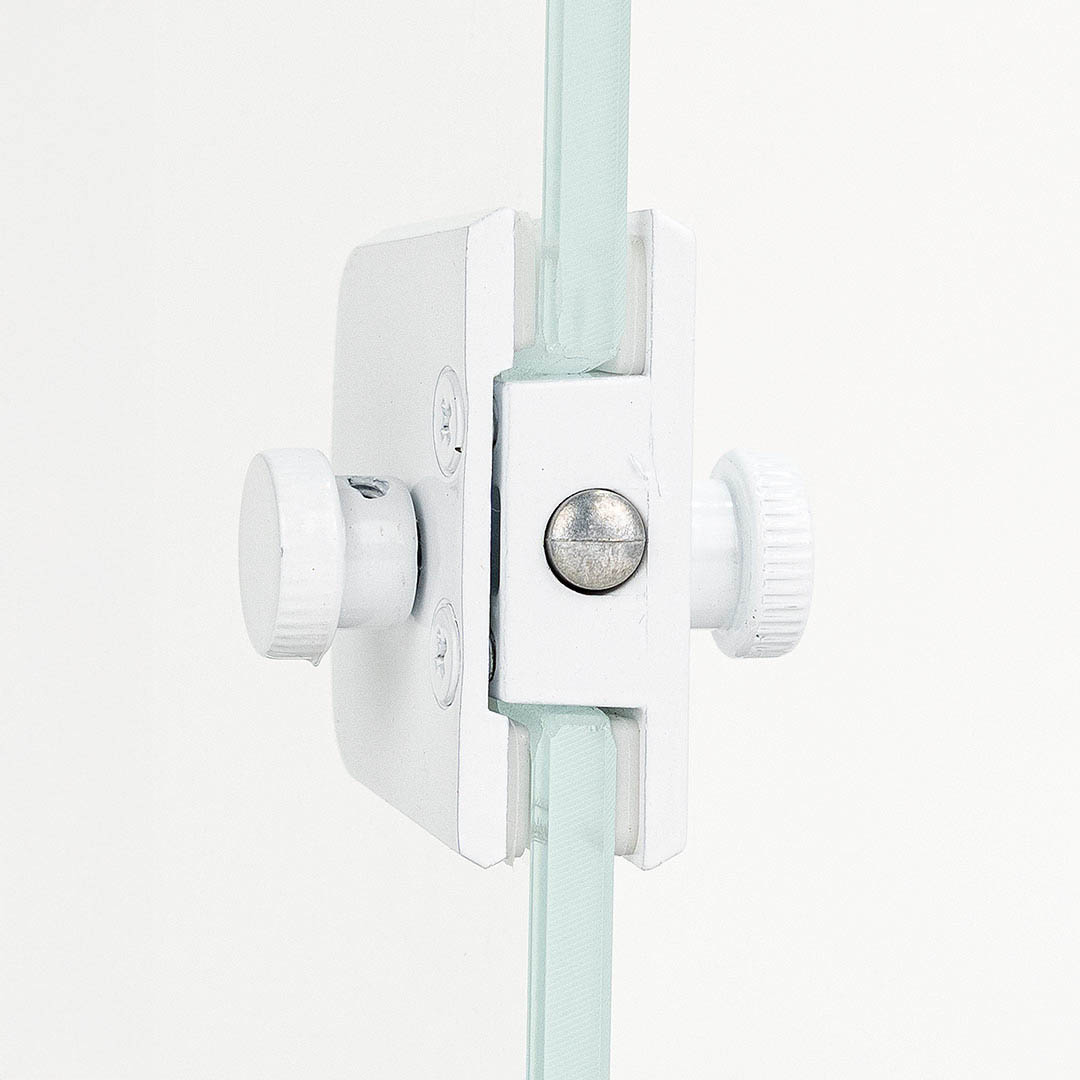 Trinco Trava 2 Roletes P/ Porta Ou Box De Vidro 1529 Branco