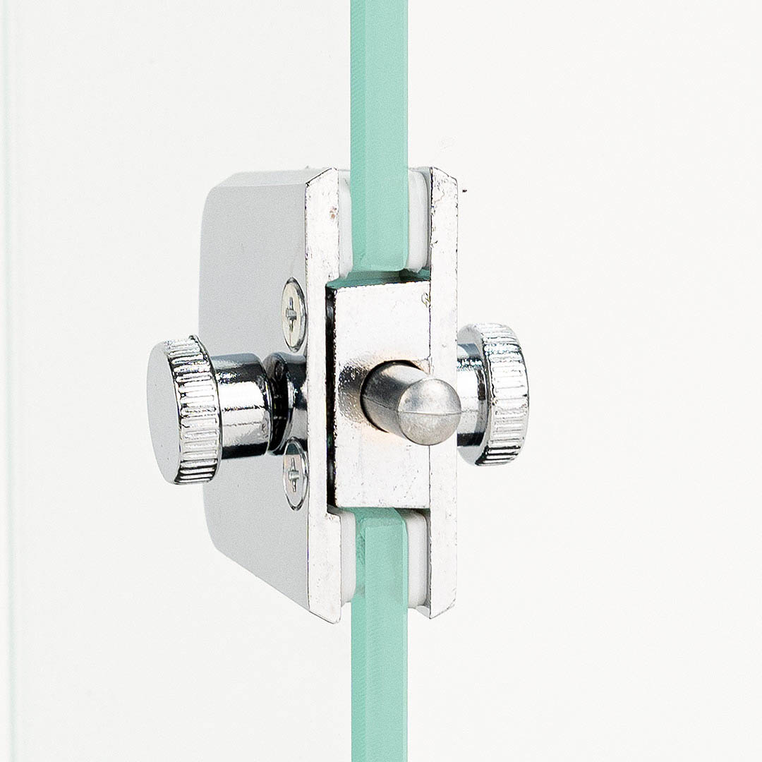 Trinco Trava 2 Roletes P/ Porta Ou Box De Vidro 1529 Cromado
