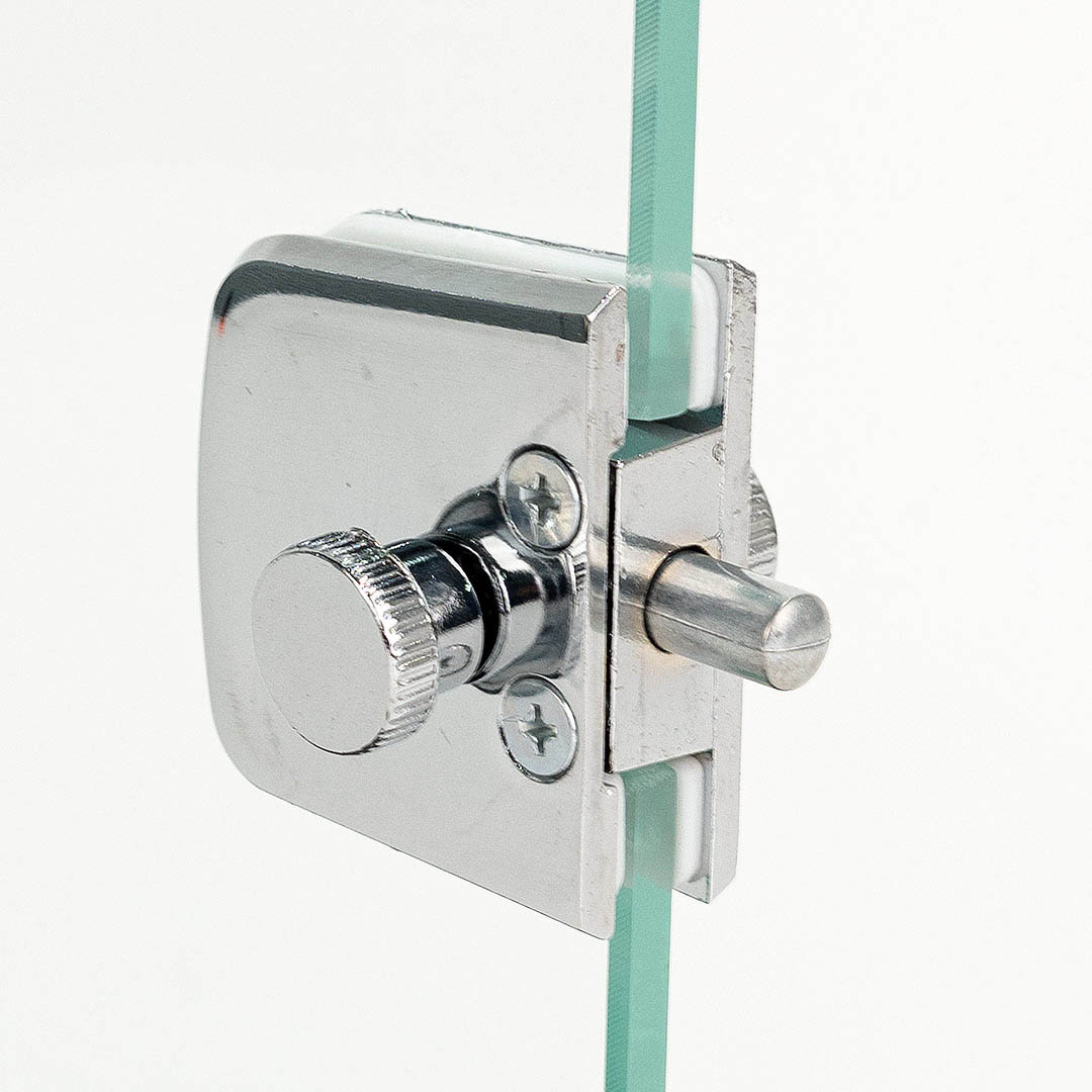 Trinco Trava 2 Roletes P/ Porta Ou Box De Vidro 1529 Cromado