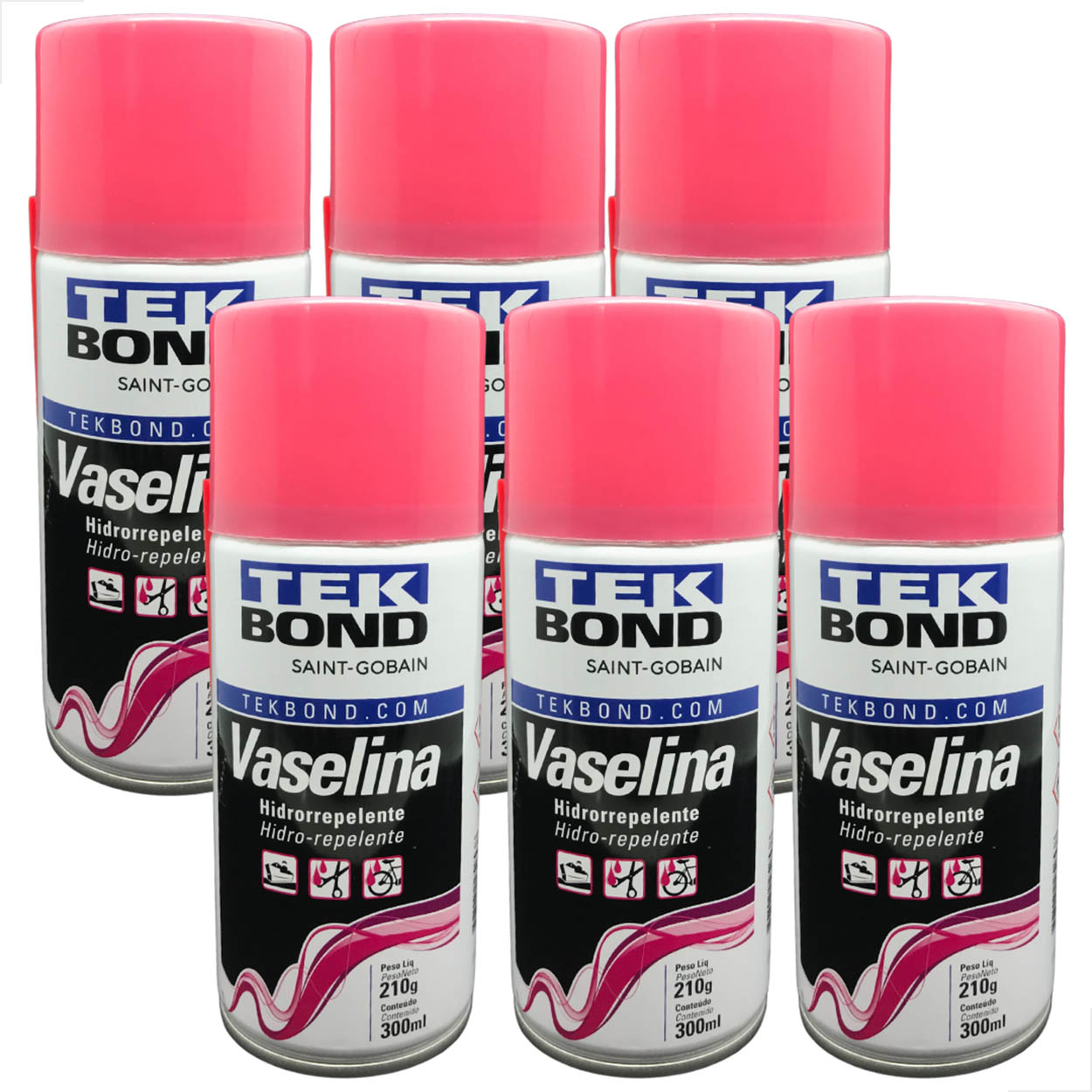 Vaselina Hidrorrepelente Spray Tekbond 300Ml/210g 6unidades