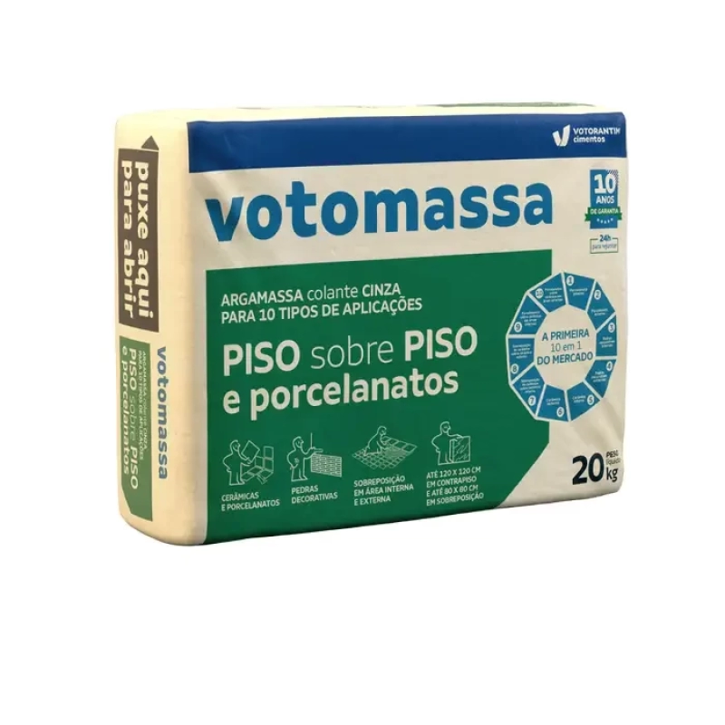 Argamassa Votomassa Piso Sobre Piso e Porcelanatos Cinza 20kg