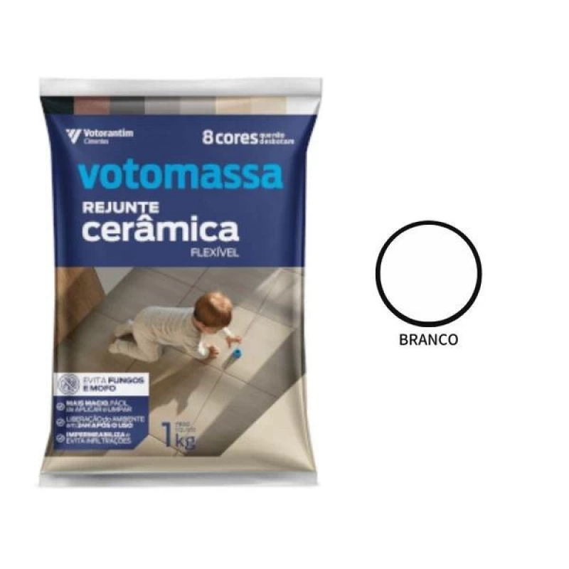 Rejunte Votomassa Cerâmica Flexível 1kg Branco