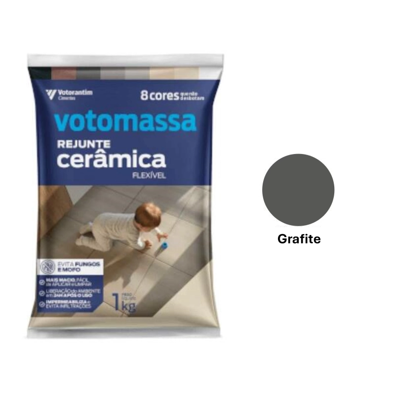 Rejunte Votomassa Cerâmica Flexível 1kg Grafite